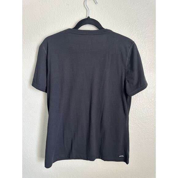 Adidas Shirt Mens Large Black Ultimate Tee Climalite V Neck Athletic Performance - Picture 5 of 6